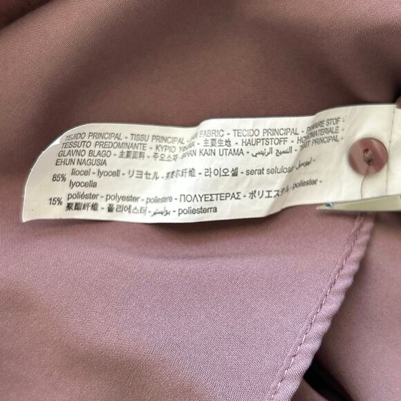 Zara Long Sleeve Blouson Mini Dress in Dusty Mauve Tobi Style - Picture 8 of 8